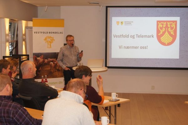 Karl-Otto Mauland, Vestfold Fylkeskommune, orienterte om ny fylkeskommune Vestfold og Telemark