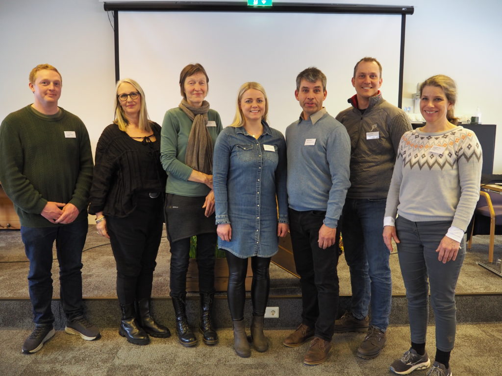 Nyvalgt styre i Telemark Bondelag fv: Simen Rønning (1.vara), Mette Bøe (TBK), Hege Gonsholt, Trude Flatland, Mikkel Aanderaa, Henrik Kjeldsen og Anne Birgitte Riis-Johansen.