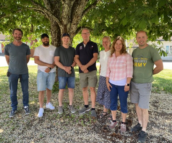 Fra venstre: Hans Kristian Berge, Kjell Erik Strand, Hans-Wilhelm Wedel-Jarlsberg, Hans Jørgen Olsen Røren, Inger Synøve Johnsen, Karin Langaas, Thomas Pettersen