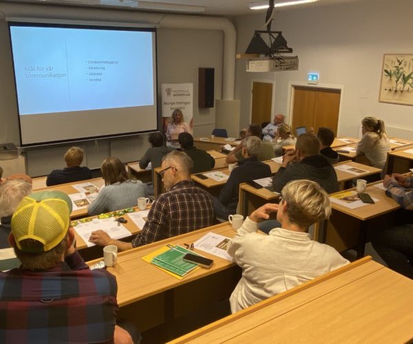 Styremedlem Karin Langaas presenterte Bondelagets nye kommunikasjonsstrategi.
